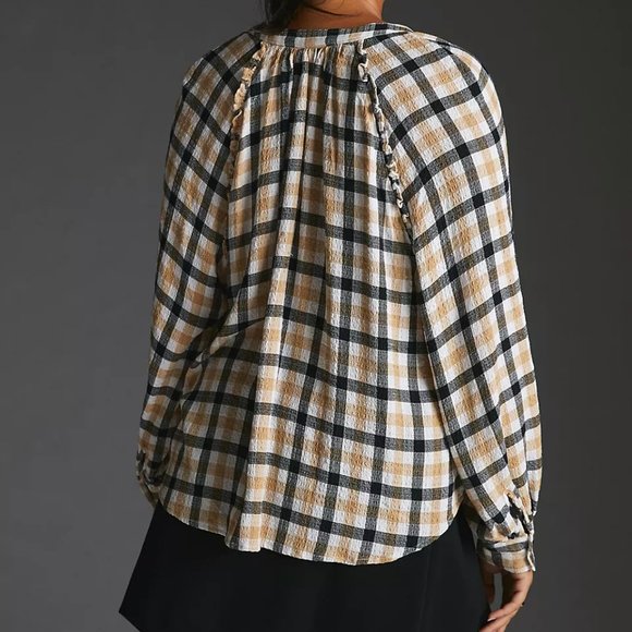 Anthropologie Pilcro Plaid Buttondown Top - 1X - Picture 6 of 12